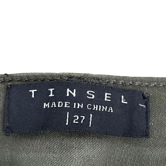 Tinsel Olive Green Skinny Pockets Women’s Cotton Blend  Jeans SZ 27 #1012 - Picture 8 of 13
